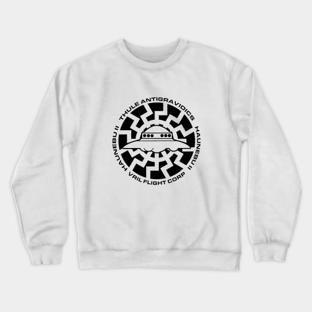 Thule Vril Antigravidics Haunebu 2 UFO Conspiracy Tee Crewneck Sweatshirt by justswampgas